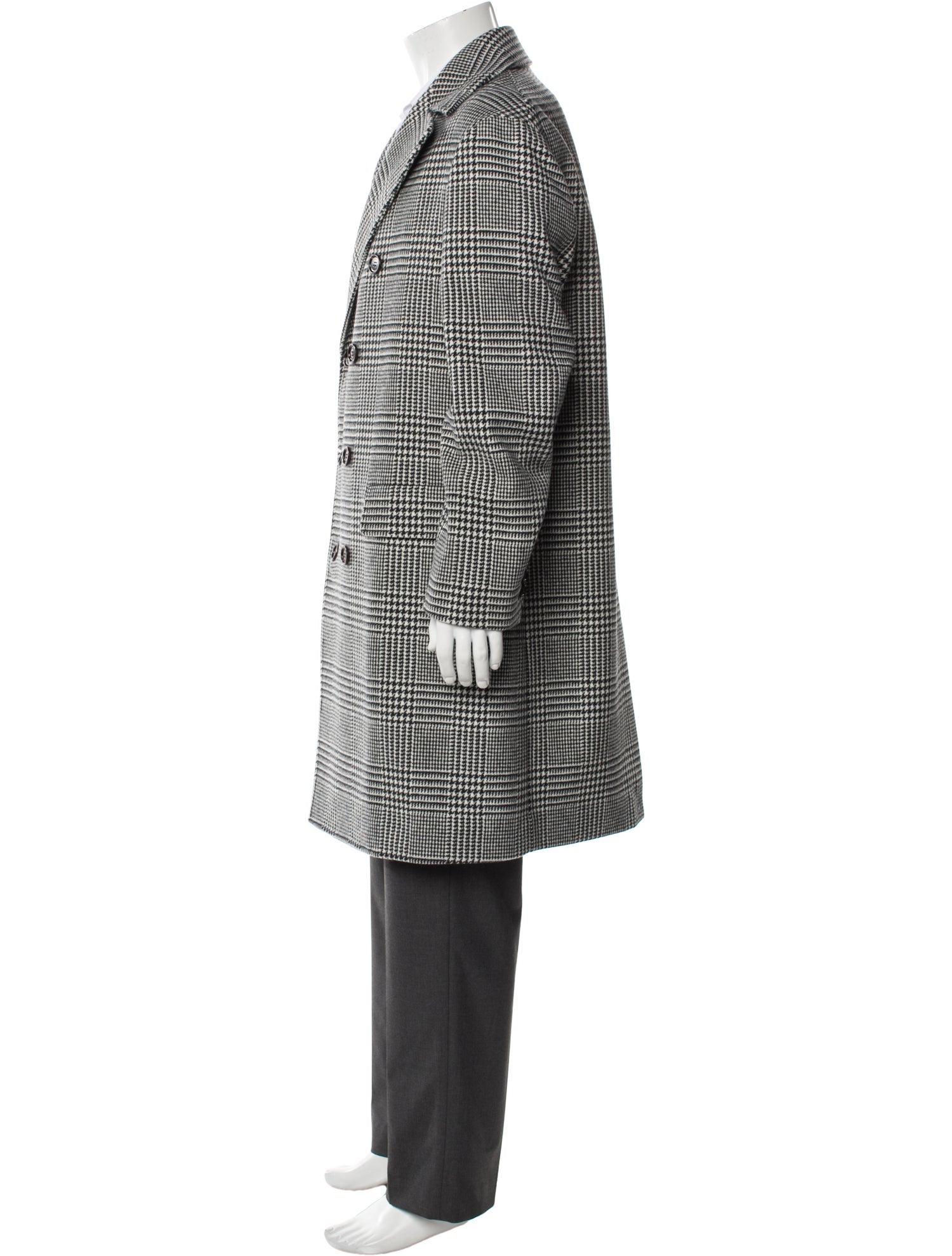 Brunello Cucinelli Houndstooth Print Trench Coat